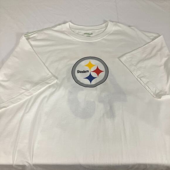 Troy Polamalu #43 PITTSBURGH STEELERS Jersey Style T-Shirt White Size XL NEW - Picture 2 of 8